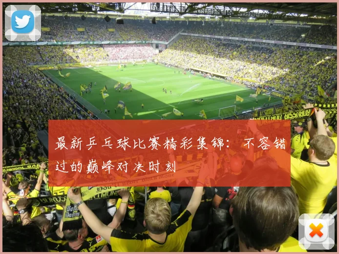 最新乒乓球比赛精彩集锦：不容错过的巅峰对决时刻